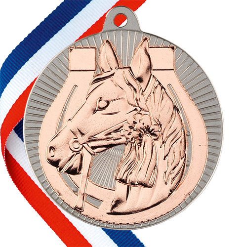 Horse Embossed Medal on a Ribbon