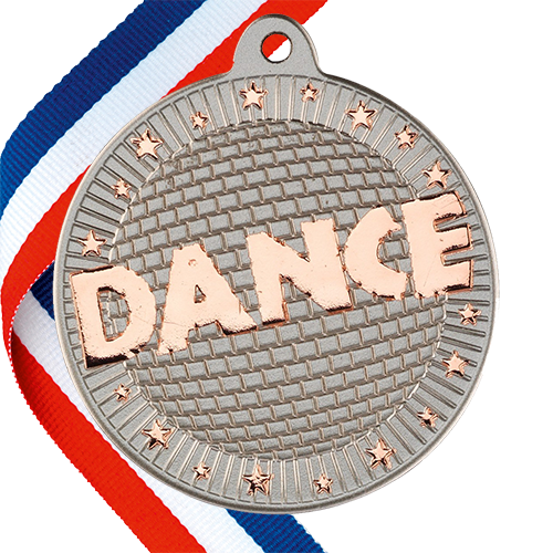 Dance Embossed Medal on a Ribbon