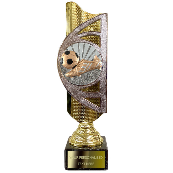 Gold and Silver Football Award (BS21A/B/C) With Embossed Football Design Option