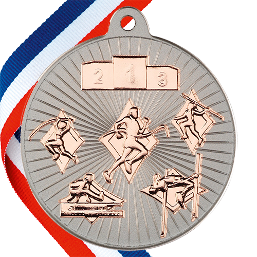 Multi Athletics Embossed Medal on a Ribbon