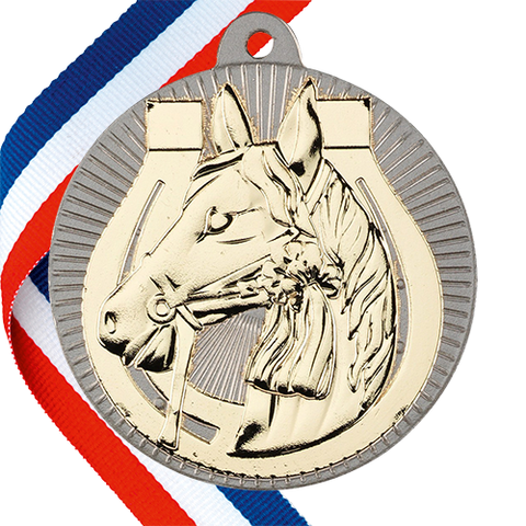 Horse Embossed Medal on a Ribbon