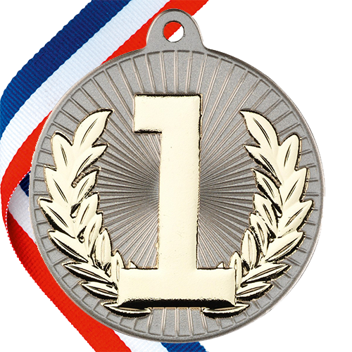 1st/2nd/3rd Embossed Medal on a Ribbon