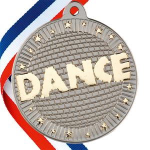 Dance Embossed Medal on a Ribbon