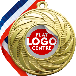 Spinner Design Medal with Flat Logo Sticker