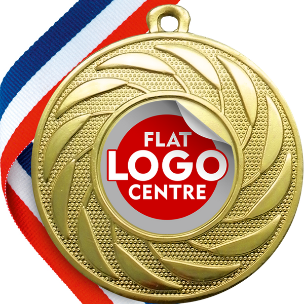 Spinner Design Medal with Flat Logo Sticker