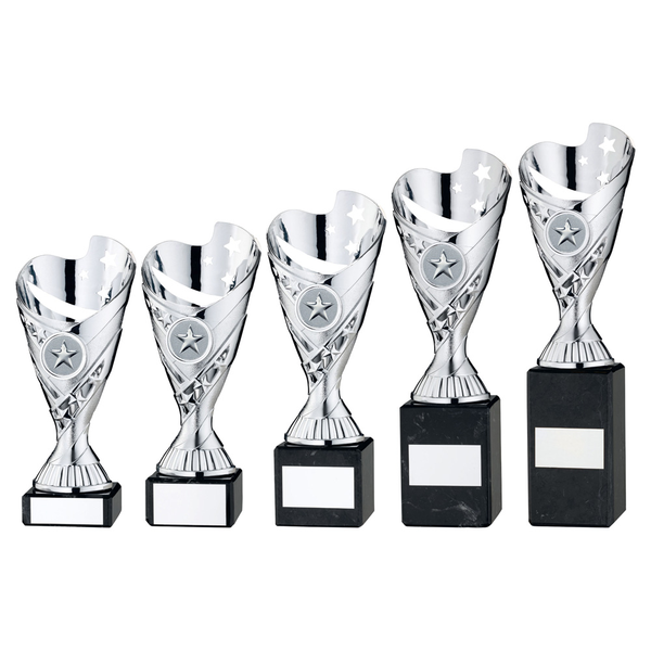 Sabre Stars Trophy Cup - Silver | 5 Sizes Available | TYC918