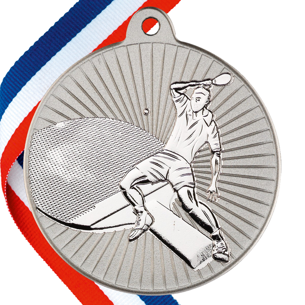 Table Tennis Embossed Medal on a Ribbon