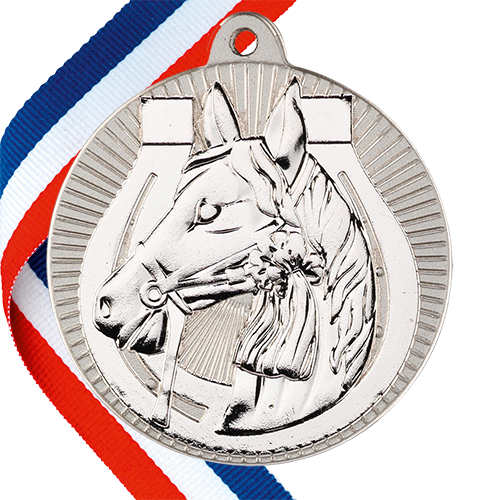 Horse Embossed Medal on a Ribbon