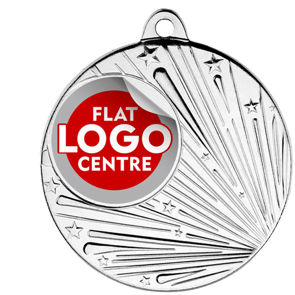 The Shooting Star medal with custom flat logo