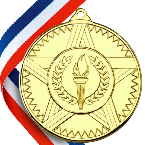 The Original - Striped Star Medal on a Ribbon