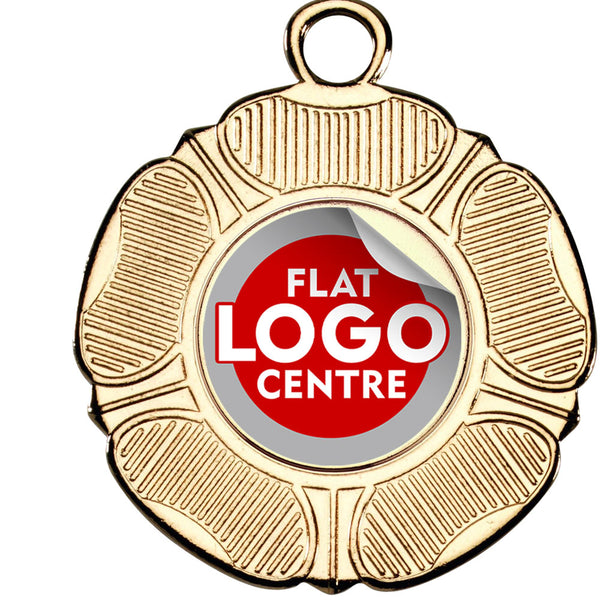 The  Tudor Rose  medal with custom flat logo