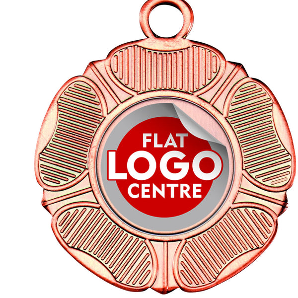 The  Tudor Rose  medal with custom flat logo