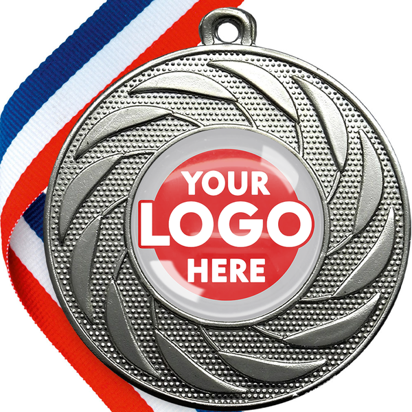 Spinner Design Medal with Logo Sticker + Gel Dome