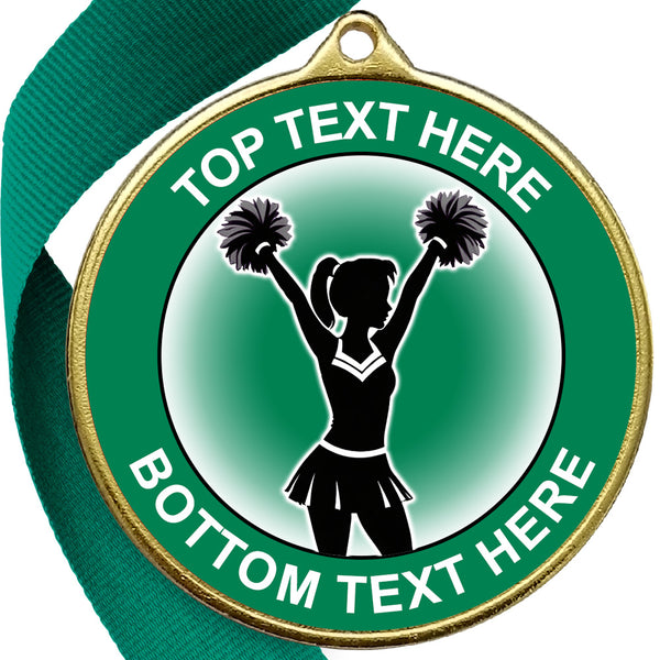 Cheerleading  Medal - Green