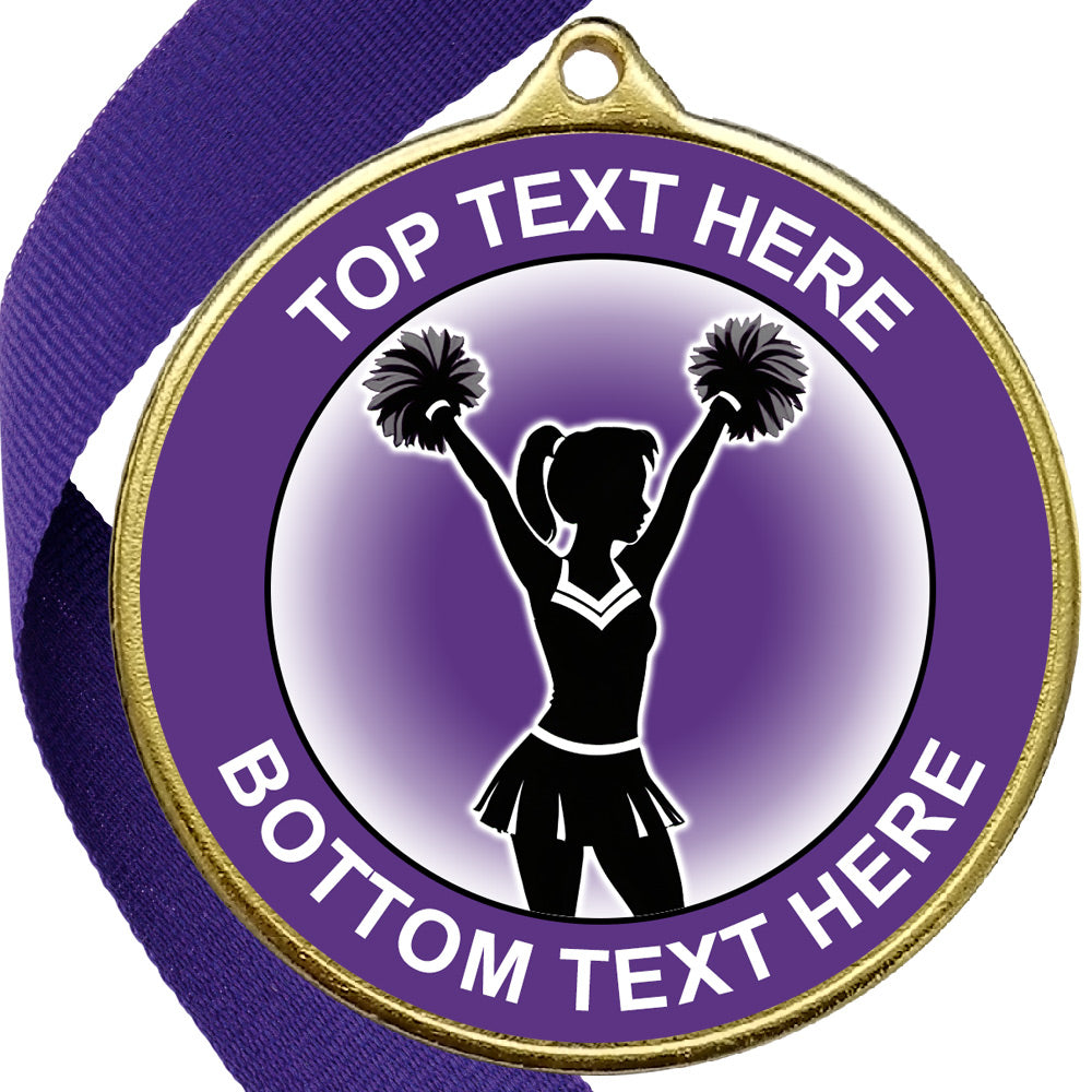 Cheerleading  Medal - Purple