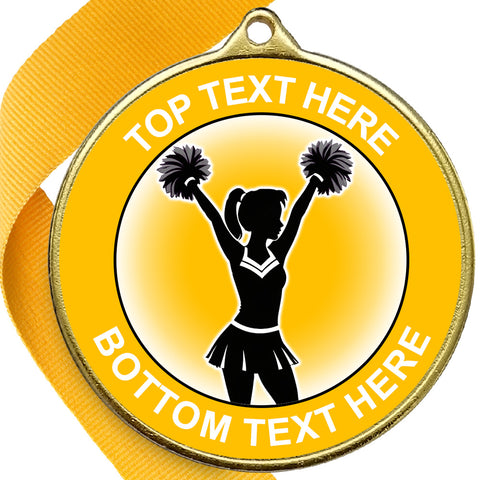 Cheerleading  Medal - Yellow