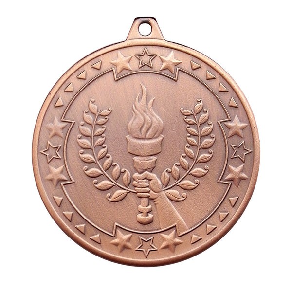 50mm Embossed Sports Day Torch Medal