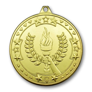 50mm Embossed Sports Day Torch Medal