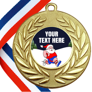 Santa Fun Run Wreath Medals Design 3