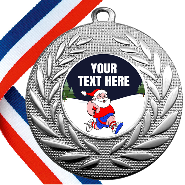 Santa Fun Run Wreath Medals Design 3